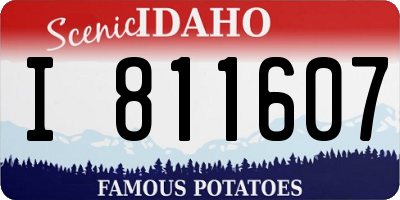ID license plate I811607