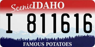 ID license plate I811616