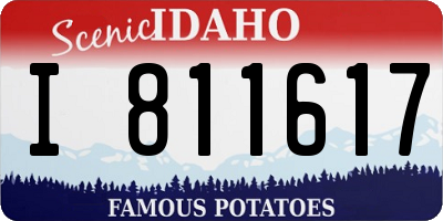 ID license plate I811617