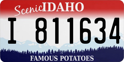 ID license plate I811634