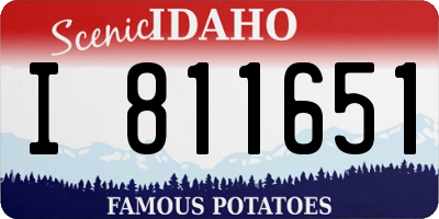 ID license plate I811651