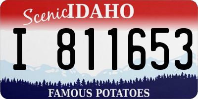 ID license plate I811653