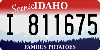 ID license plate I811675