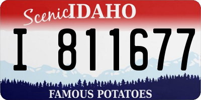ID license plate I811677