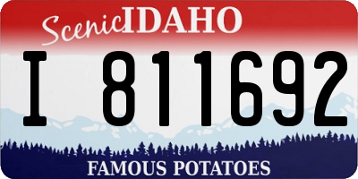 ID license plate I811692