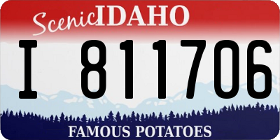 ID license plate I811706
