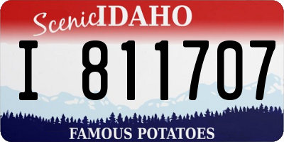 ID license plate I811707