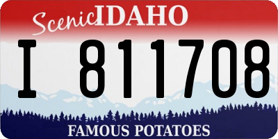 ID license plate I811708