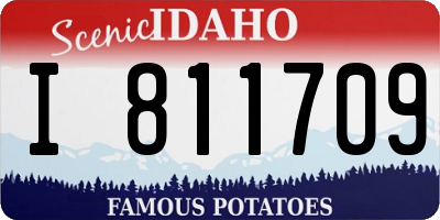 ID license plate I811709