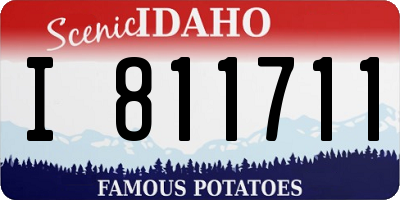 ID license plate I811711