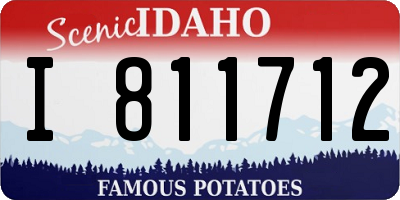 ID license plate I811712