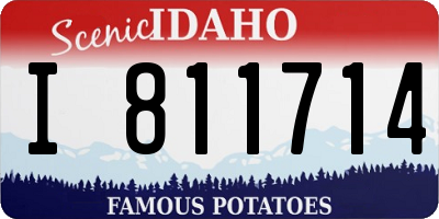ID license plate I811714