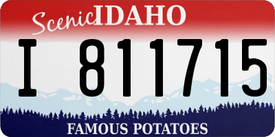 ID license plate I811715