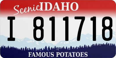 ID license plate I811718