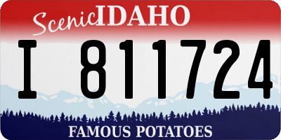 ID license plate I811724