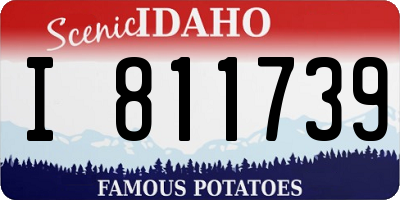 ID license plate I811739