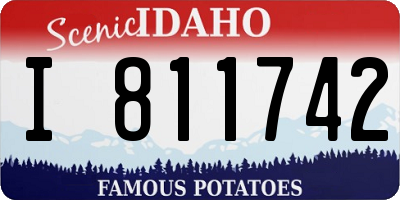 ID license plate I811742