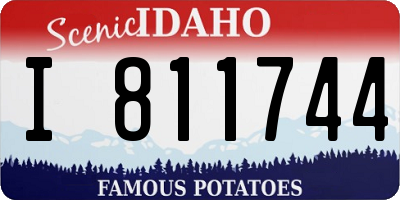 ID license plate I811744