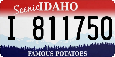 ID license plate I811750