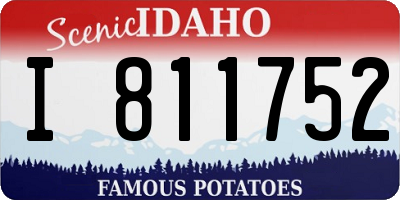 ID license plate I811752