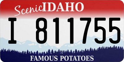 ID license plate I811755