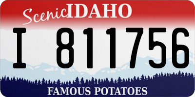 ID license plate I811756
