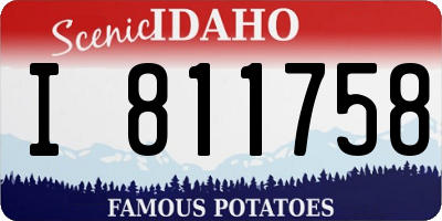 ID license plate I811758