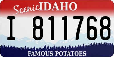 ID license plate I811768