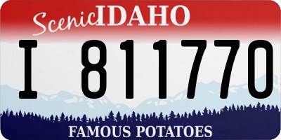 ID license plate I811770
