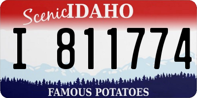 ID license plate I811774