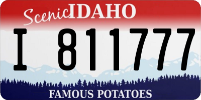 ID license plate I811777
