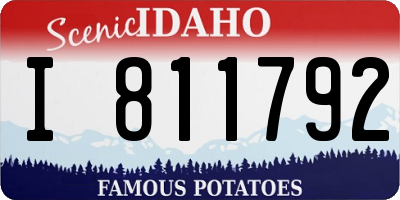 ID license plate I811792