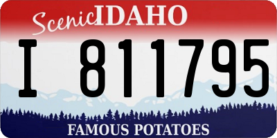 ID license plate I811795