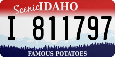 ID license plate I811797