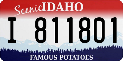 ID license plate I811801