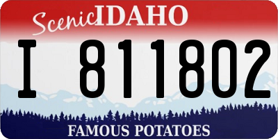 ID license plate I811802