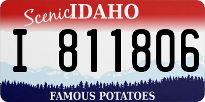ID license plate I811806