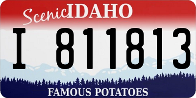 ID license plate I811813