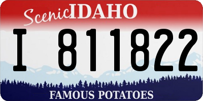 ID license plate I811822