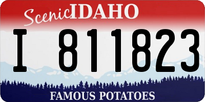ID license plate I811823