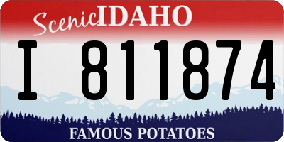 ID license plate I811874