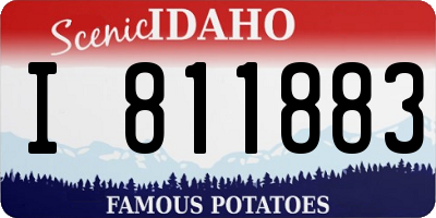 ID license plate I811883