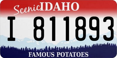 ID license plate I811893