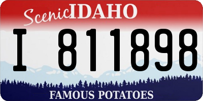 ID license plate I811898