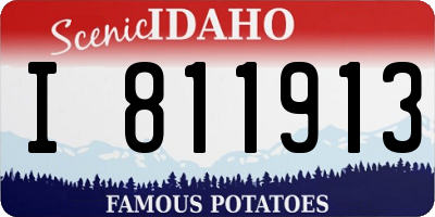 ID license plate I811913