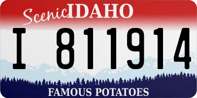 ID license plate I811914