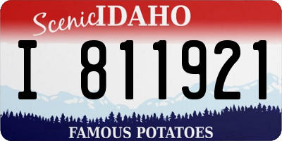 ID license plate I811921