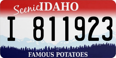 ID license plate I811923