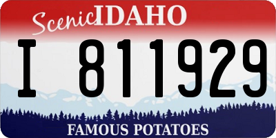 ID license plate I811929