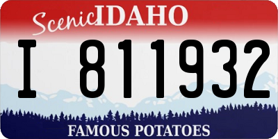 ID license plate I811932